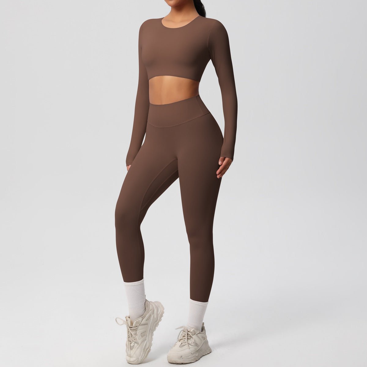 Breathable Long Sleeve Yoga Set - Solbana
