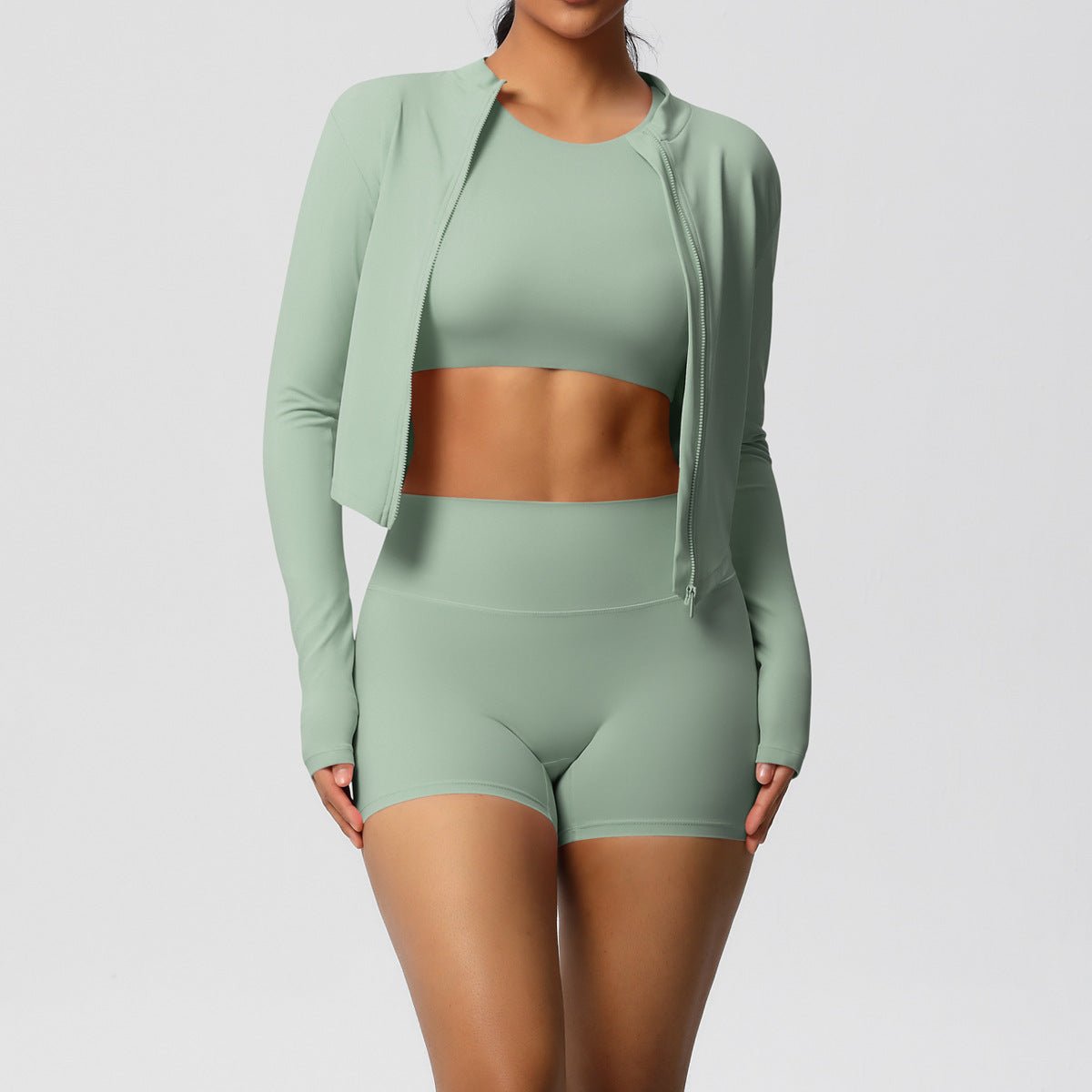 Nude Feel 3 Piece Yoga Set for Women - Solbana