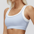 Seamless Contrast Trim Yoga Sports Bra - Solbana