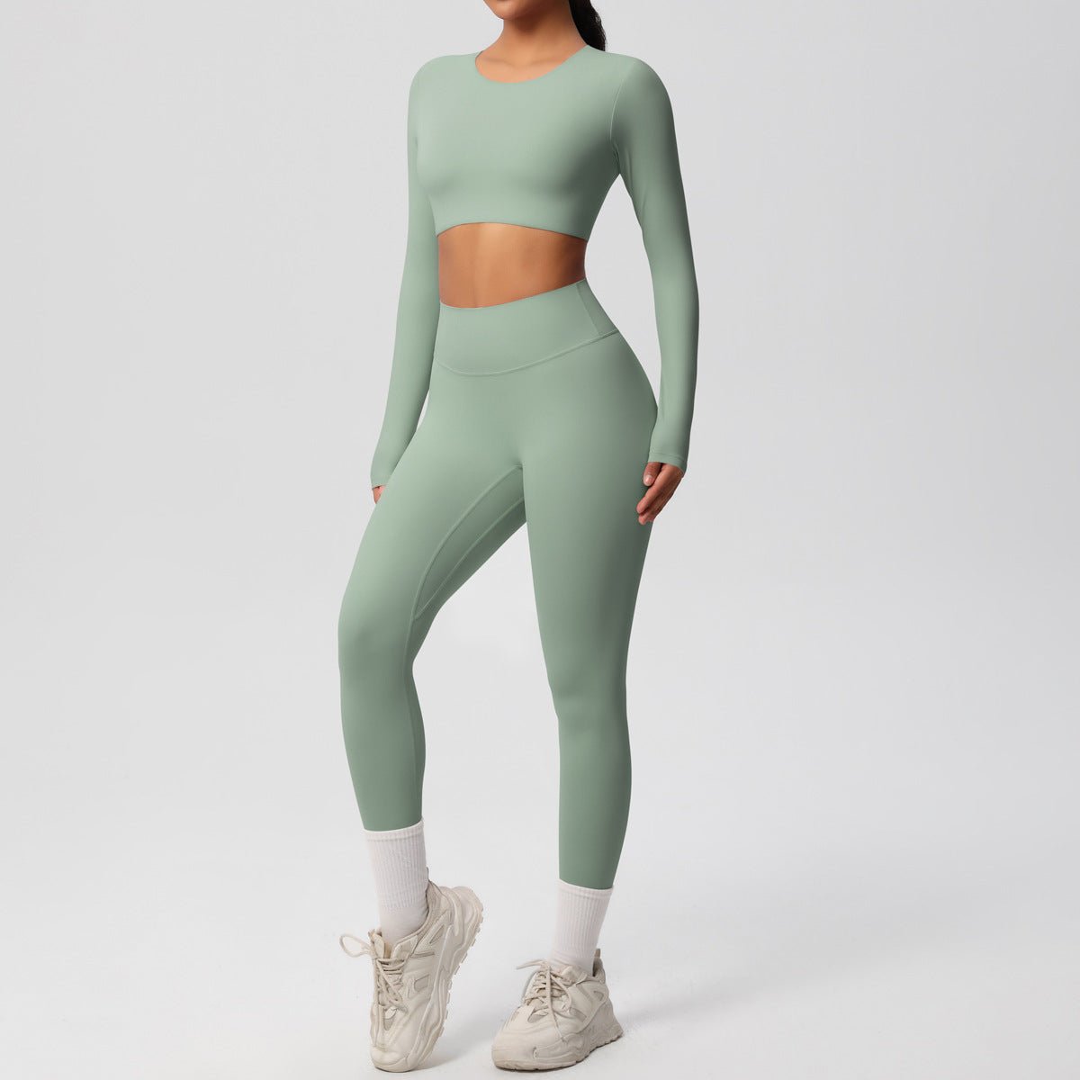Breathable Long Sleeve Yoga Set - Solbana