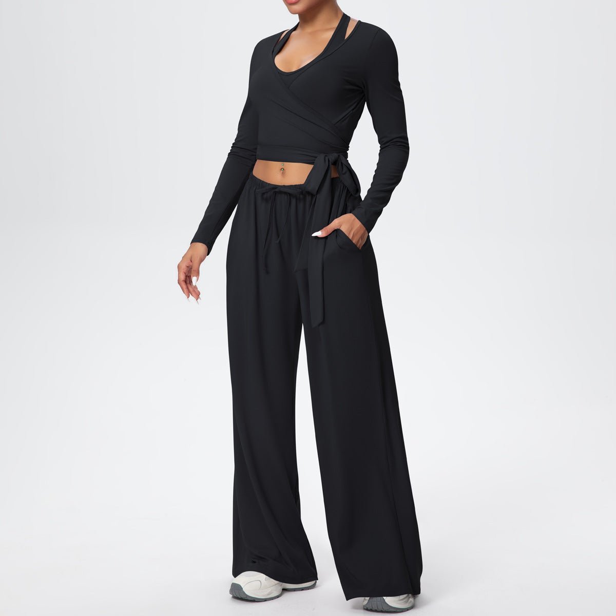 Quick Dry 3 Piece Yoga Set with Back Strap - Solbana