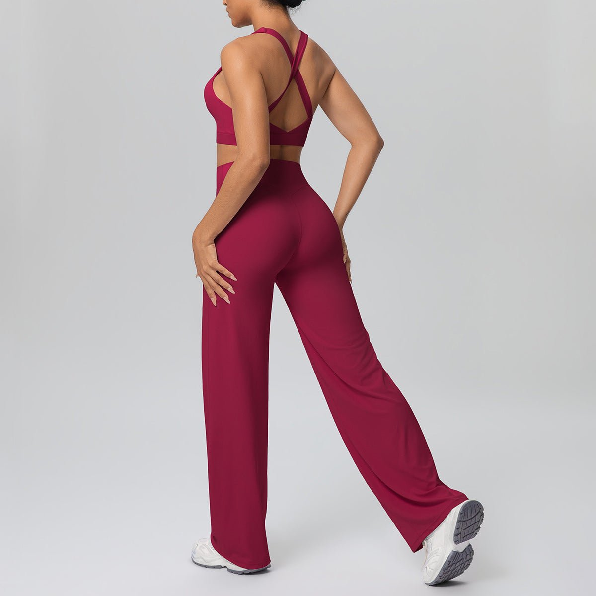 Seamless Cross Strap Yoga Set - Solbana