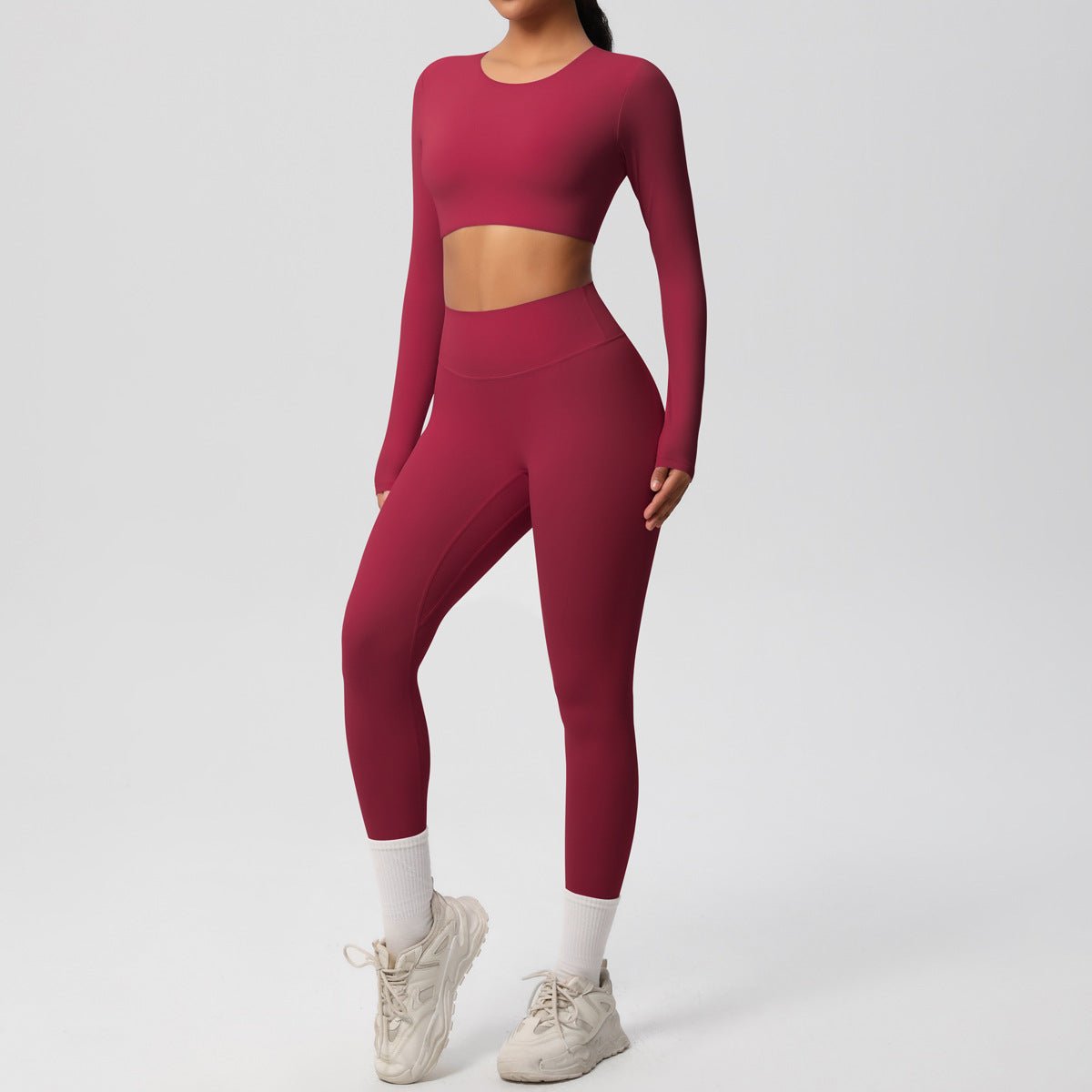 Breathable Long Sleeve Yoga Set - Solbana