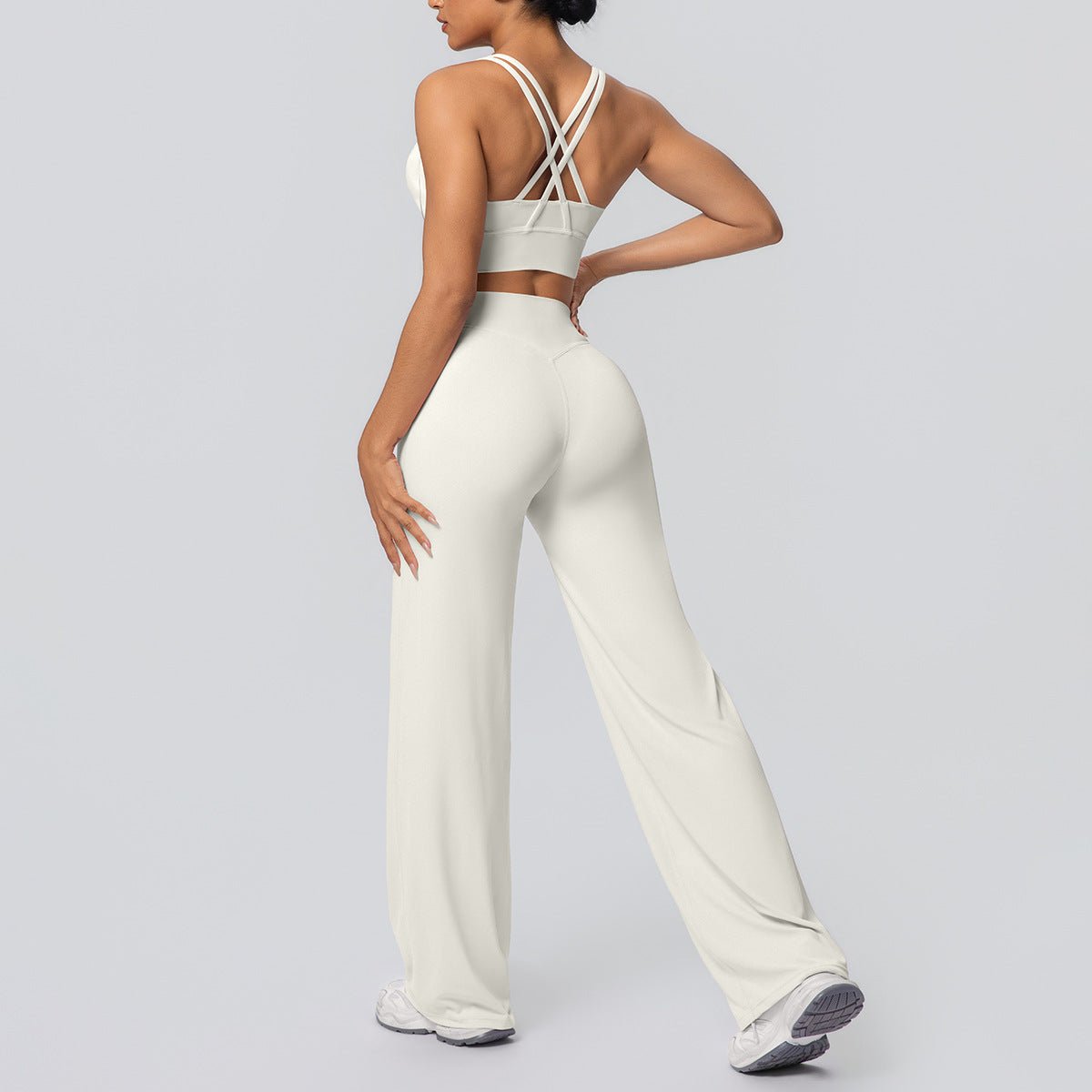 Cross Strap Backless Yoga Set - Solbana