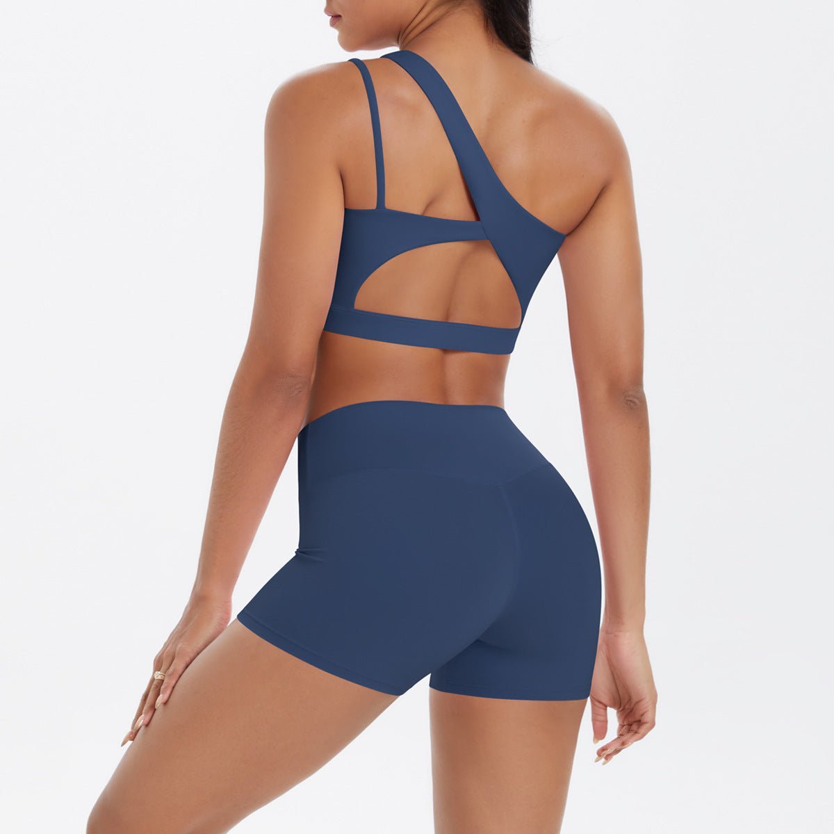 One Shoulder Nude Feel Yoga Set - Solbana