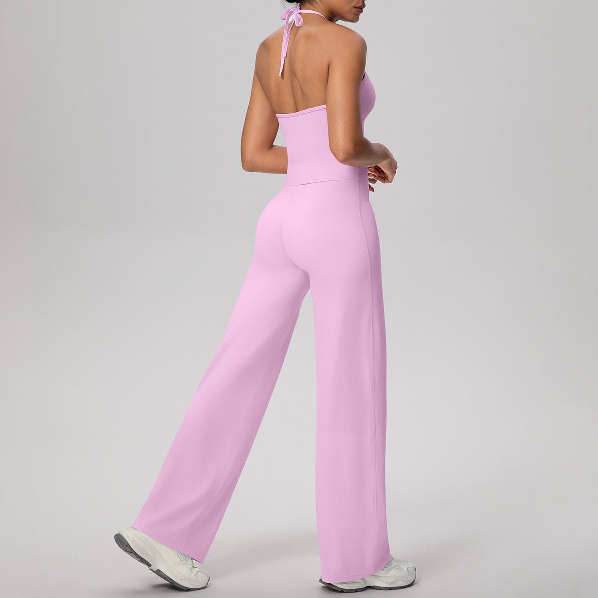 Lace Strap Yoga Set with Straight Fit Pants - Solbana