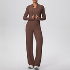 Women's Zip Yoga 3 Piece Workout Set - Solbana