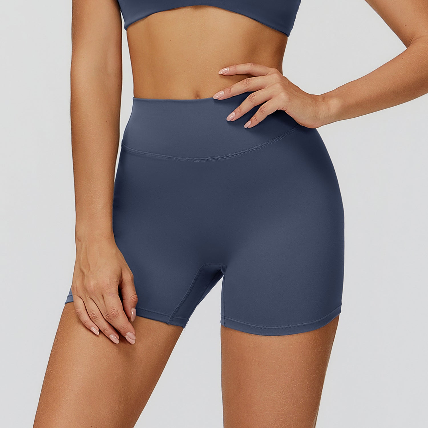 High Waist V Back Quick Dry Yoga Shorts - Solbana