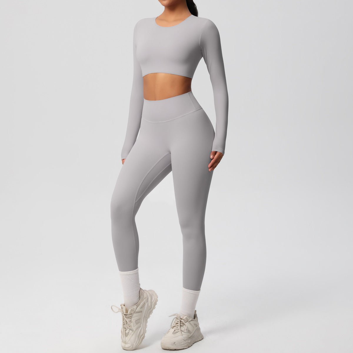 Breathable Long Sleeve Yoga Set - Solbana