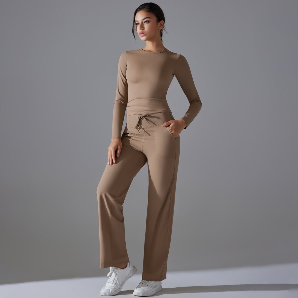 Nude Feel Long Sleeve Yoga Set - Solbana