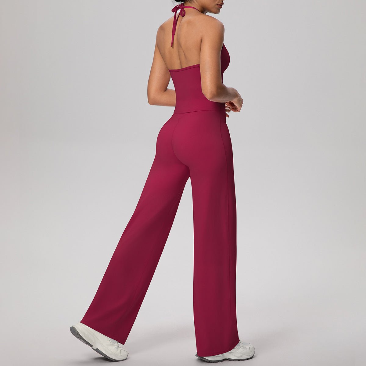 Lace Strap Yoga Set with Straight Fit Pants - Solbana