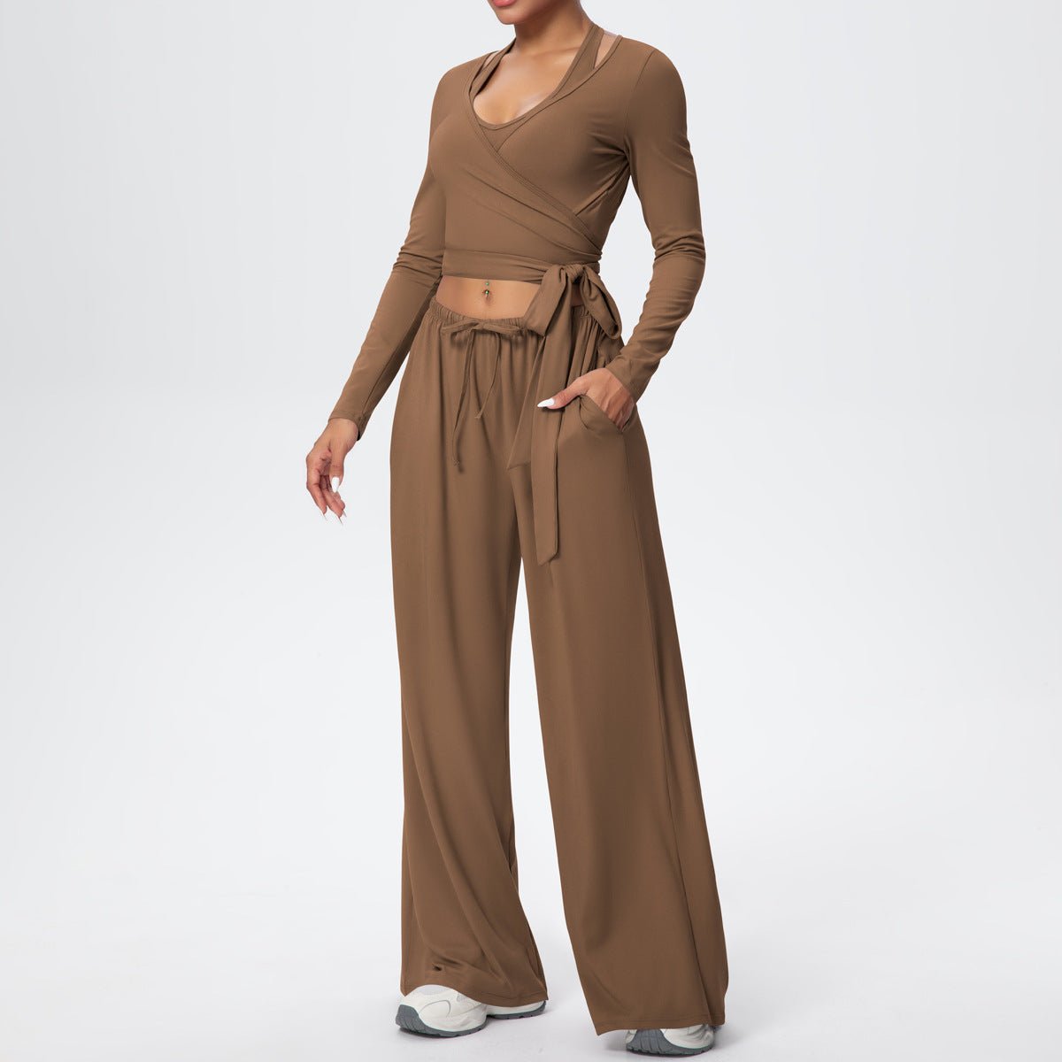 Quick Dry 3 Piece Yoga Set with Back Strap - Solbana