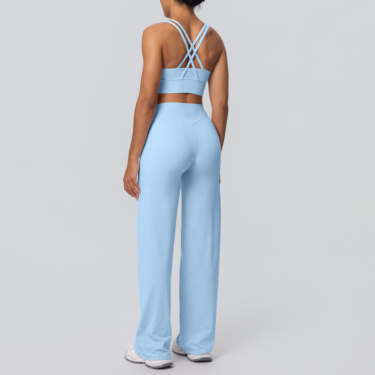 Cross Strap Backless Yoga Set - Solbana