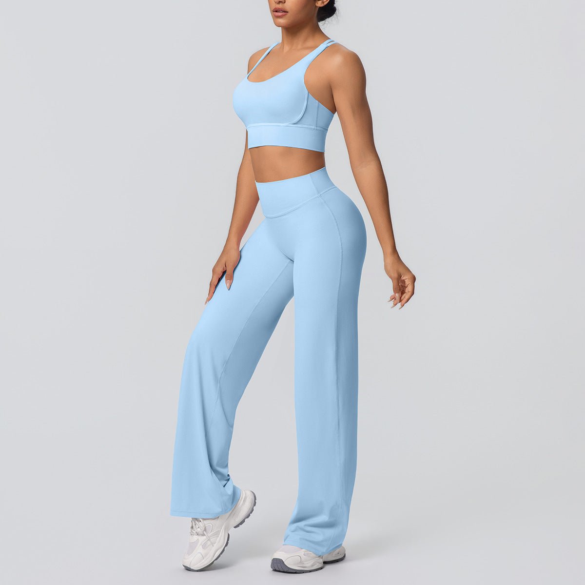Cross Strap Backless Yoga Set - Solbana