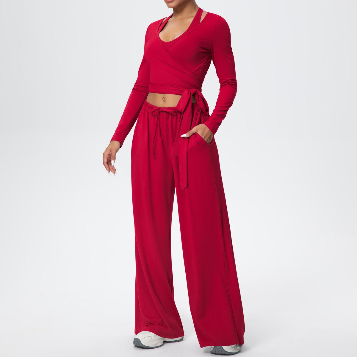 Quick Dry 3 Piece Yoga Set with Back Strap - Solbana