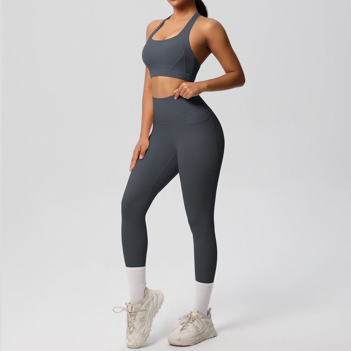 Shockproof Yoga Vest & Pocket Pants Set - Solbana