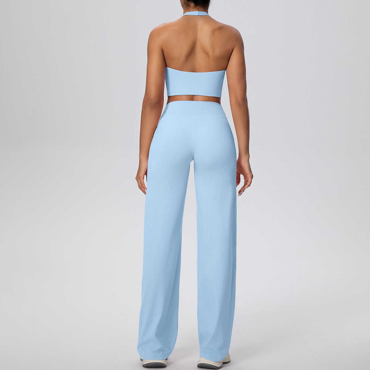Halter Yoga Set with Straight Fit Trousers - Solbana
