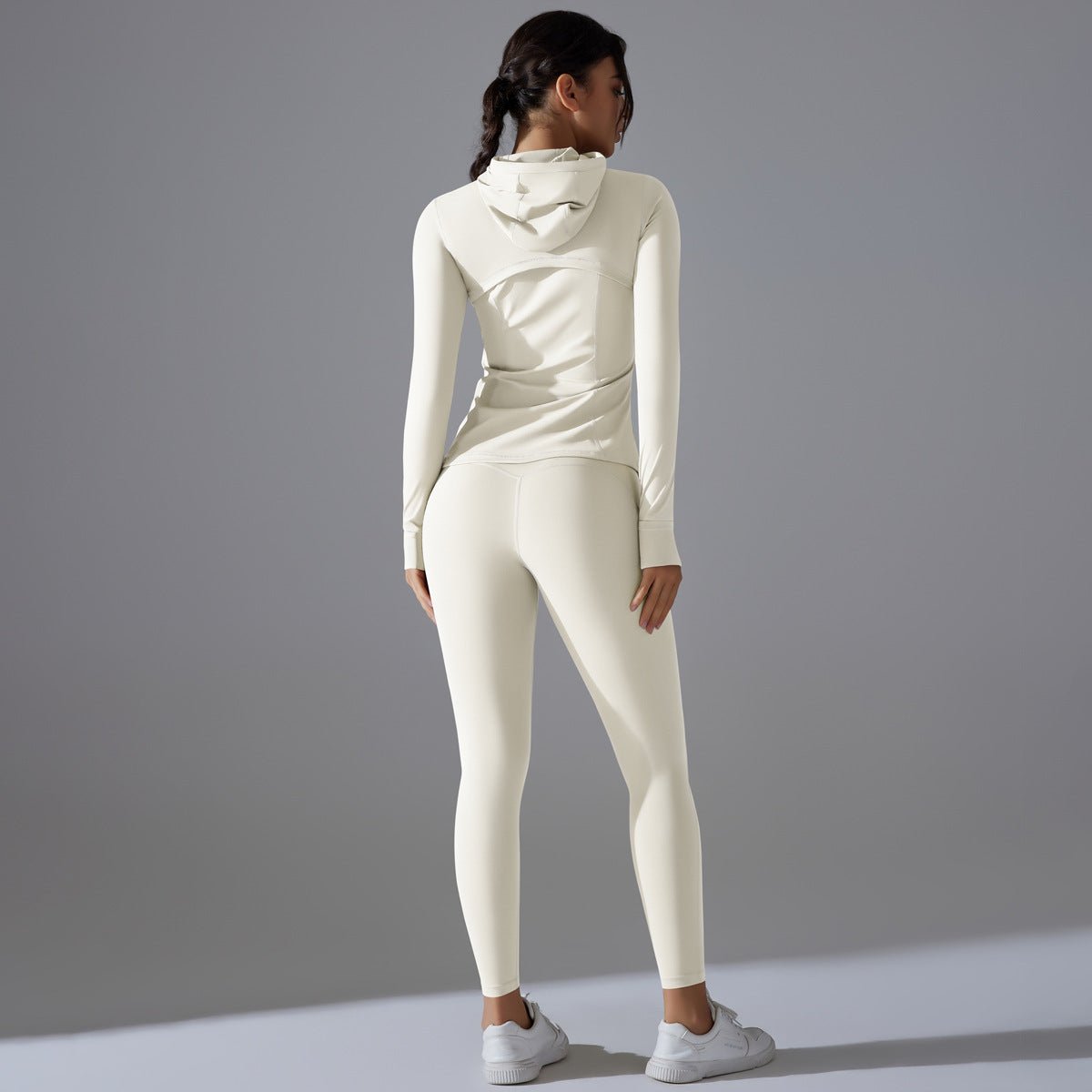 Hooded Zipper Activewear Set - Solbana