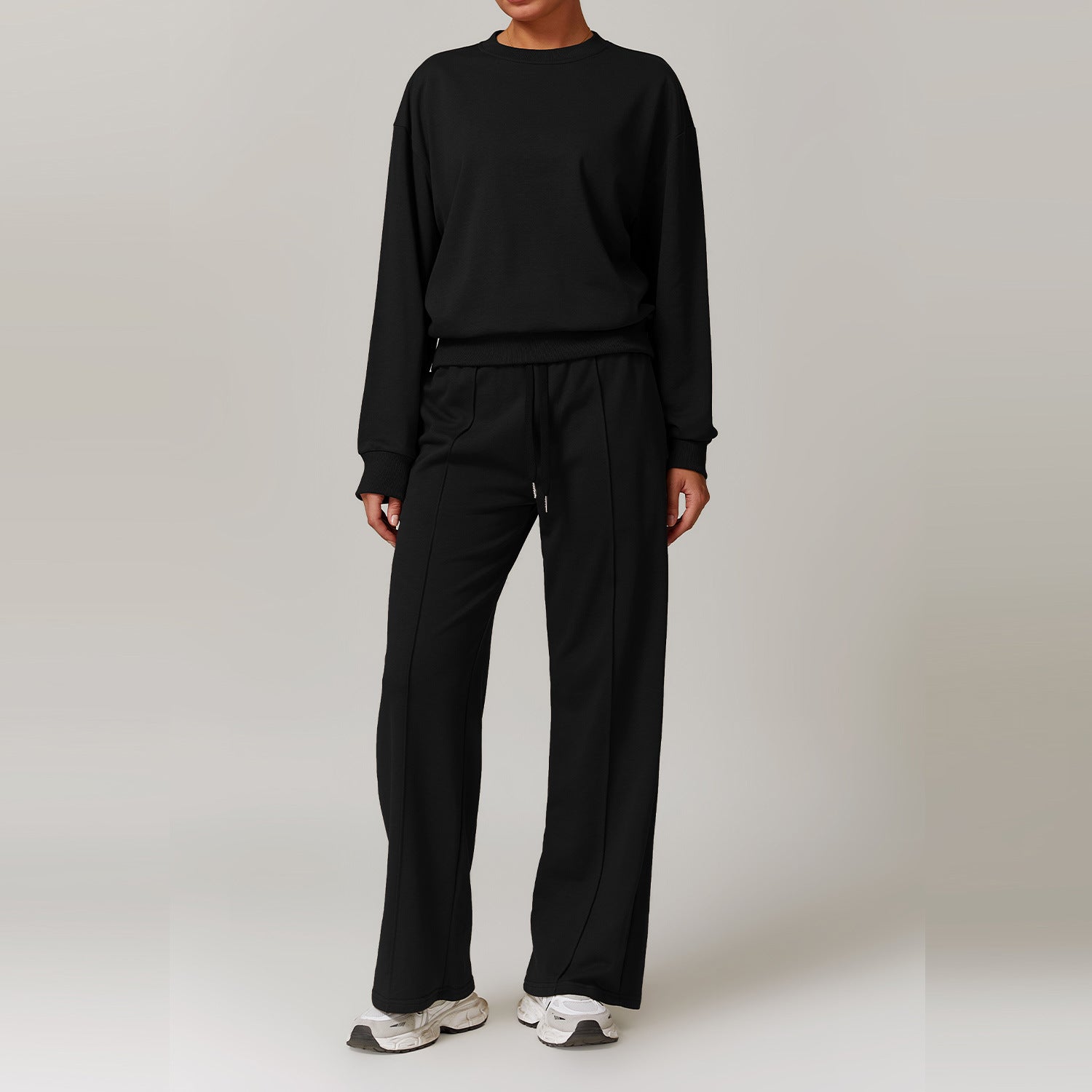 High Waist Wide Leg Workout Lounge Set - Solbana