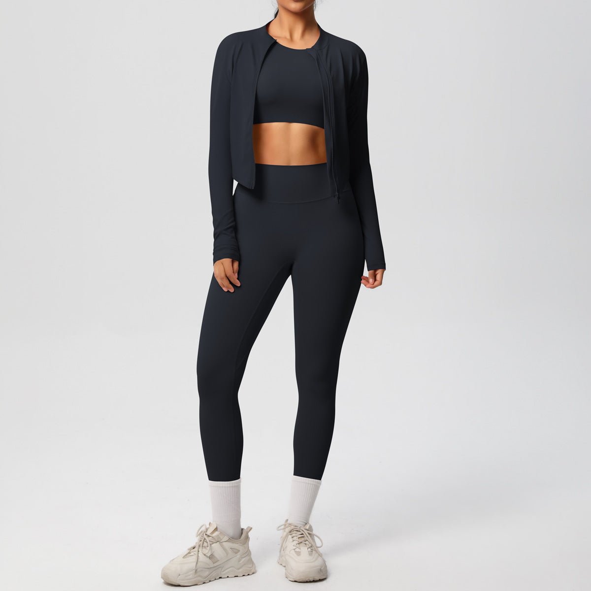 3 Piece Yoga Set with Jacket and Top - Solbana