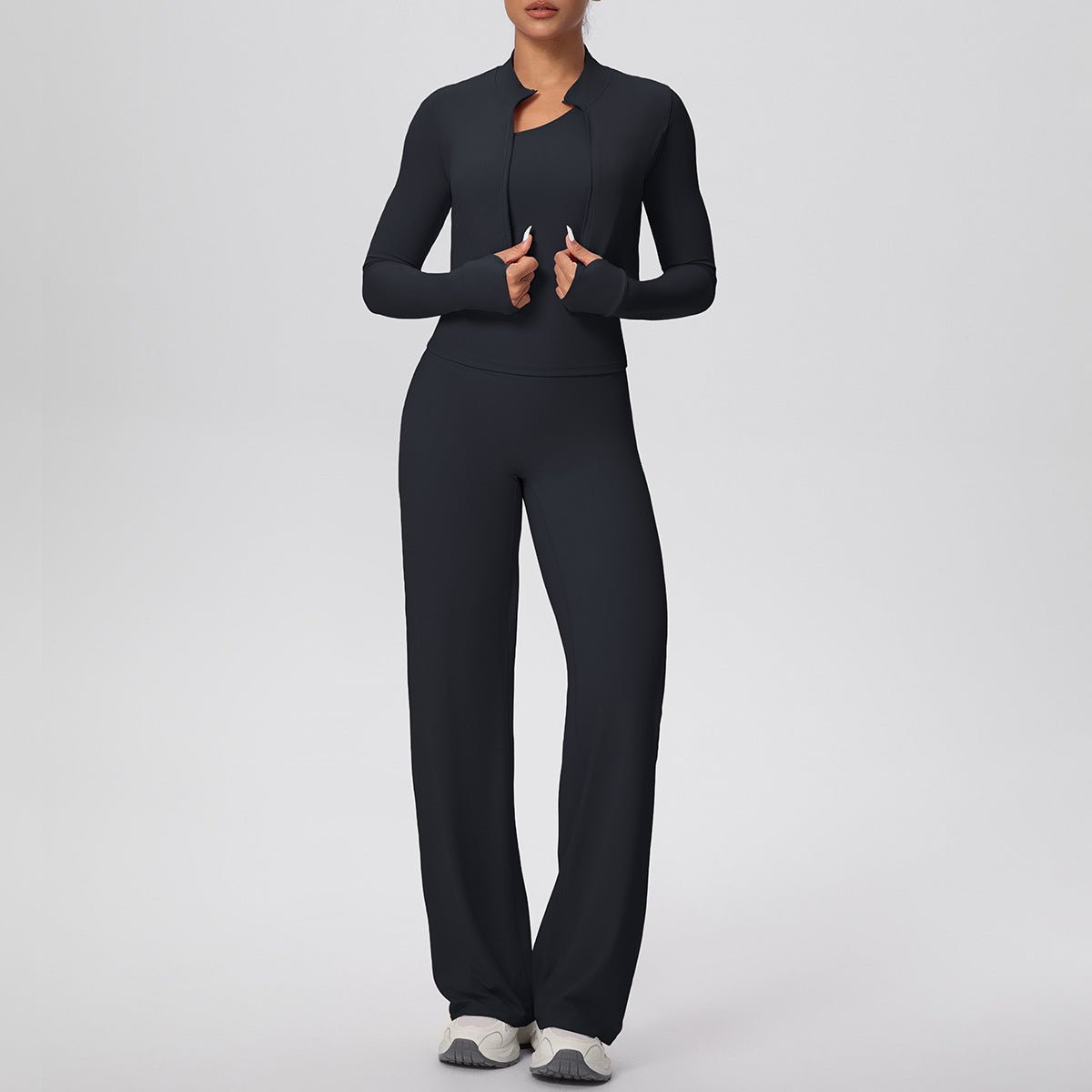 Women's Zip Yoga 3 Piece Workout Set - Solbana