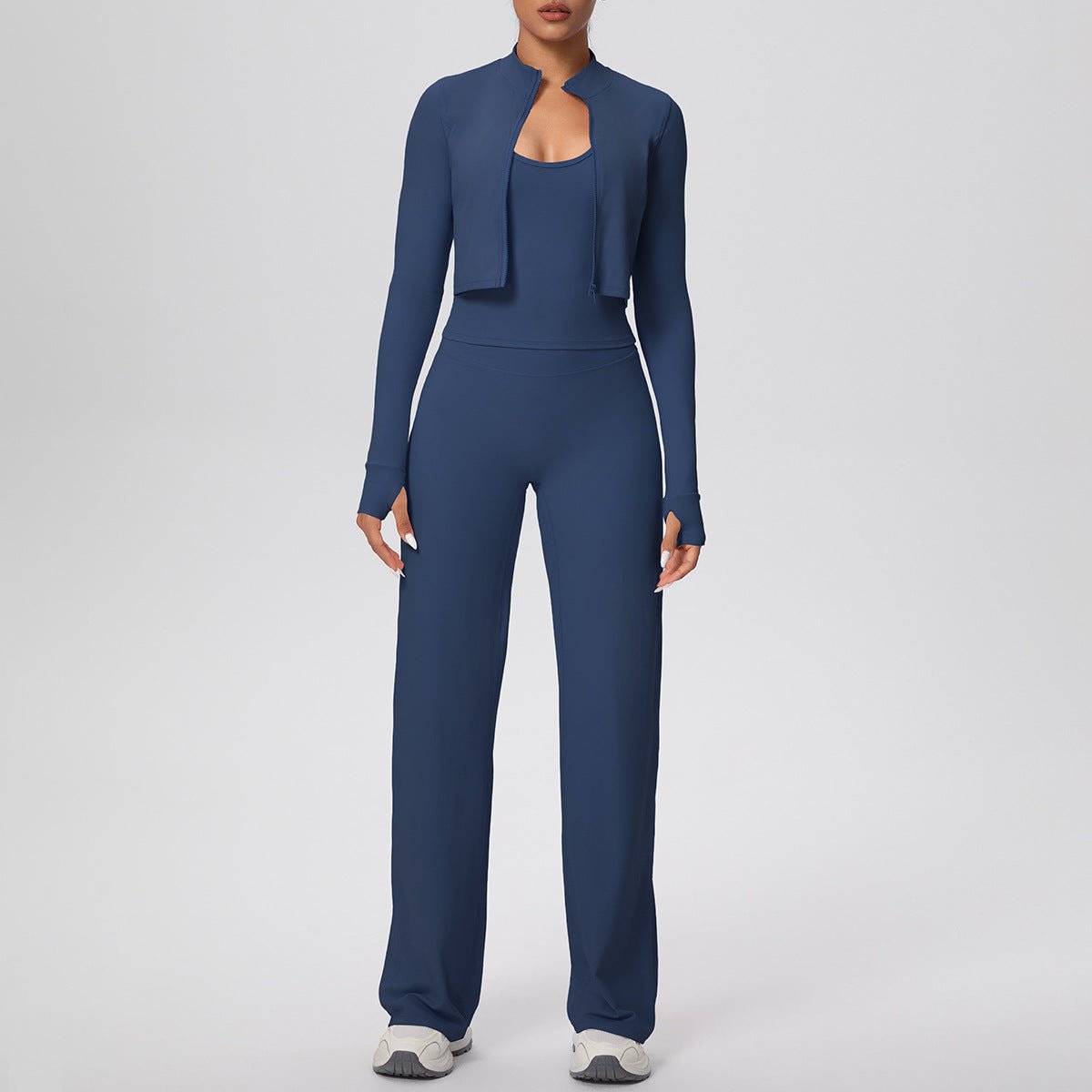 Three Piece Zip Workout Set - Solbana