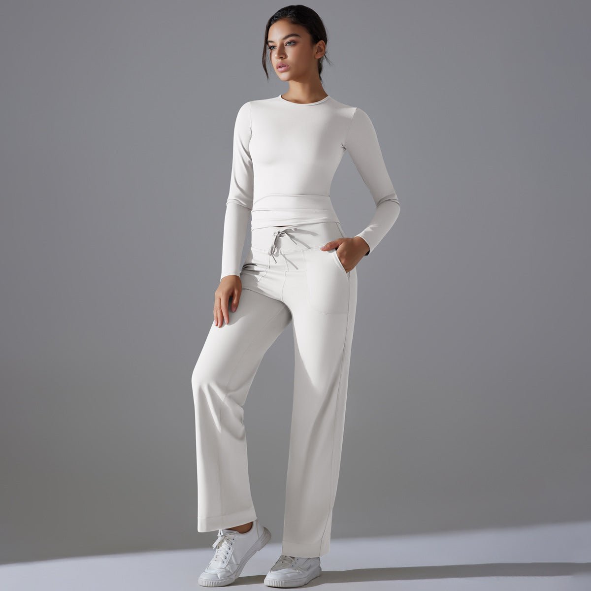 Nude Feel Long Sleeve Yoga Set - Solbana