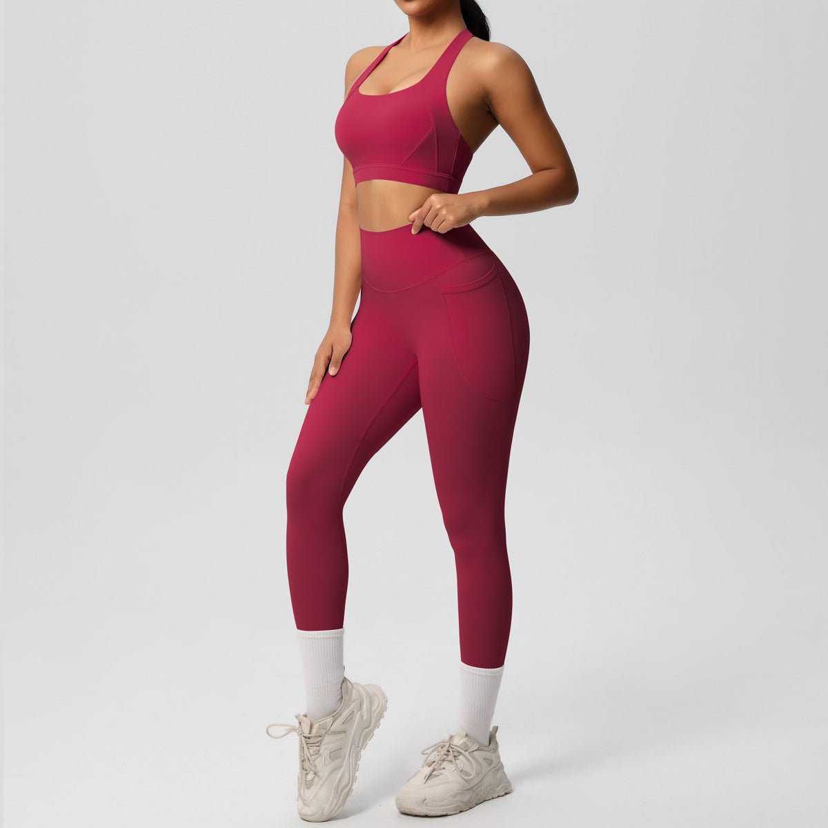 Shockproof Yoga Vest & Pocket Pants Set - Solbana