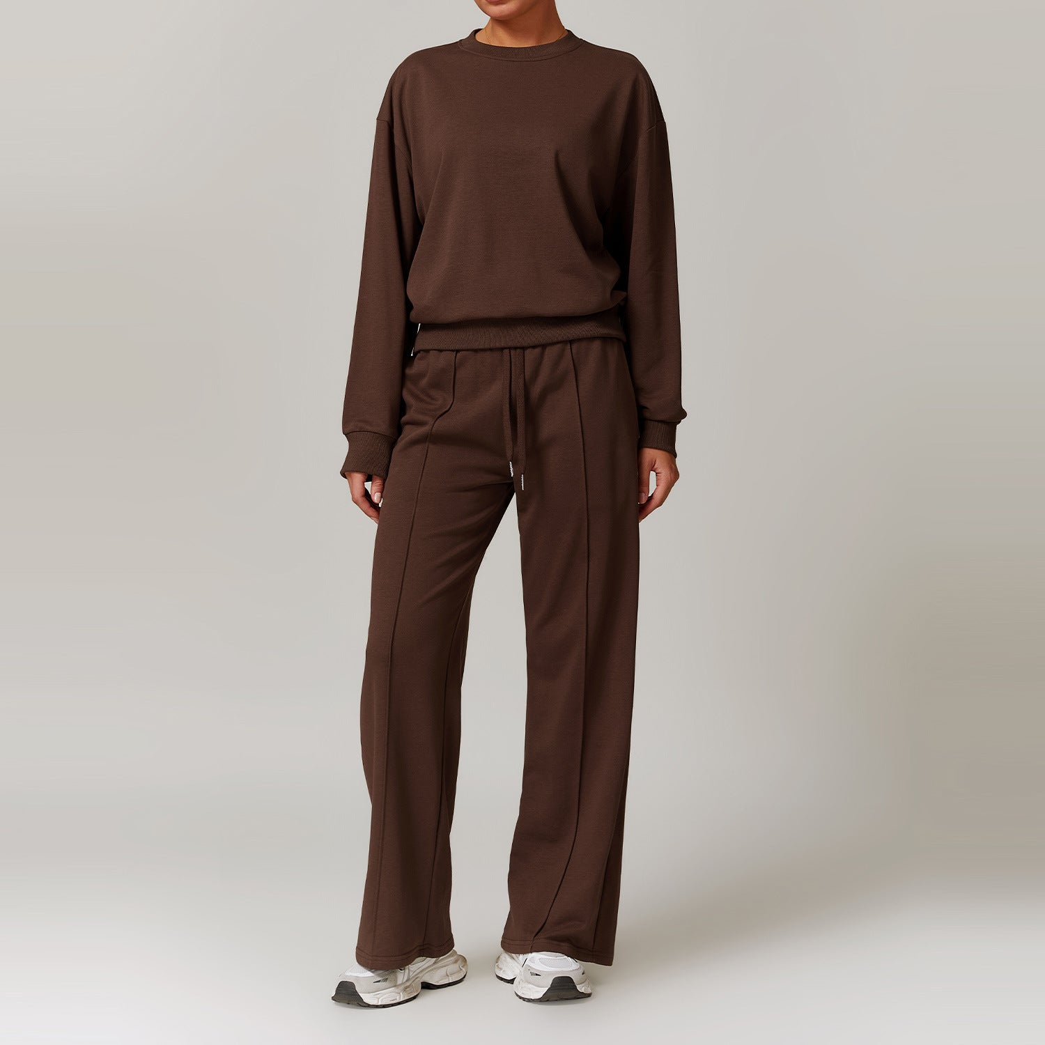 High Waist Wide Leg Workout Lounge Set - Solbana