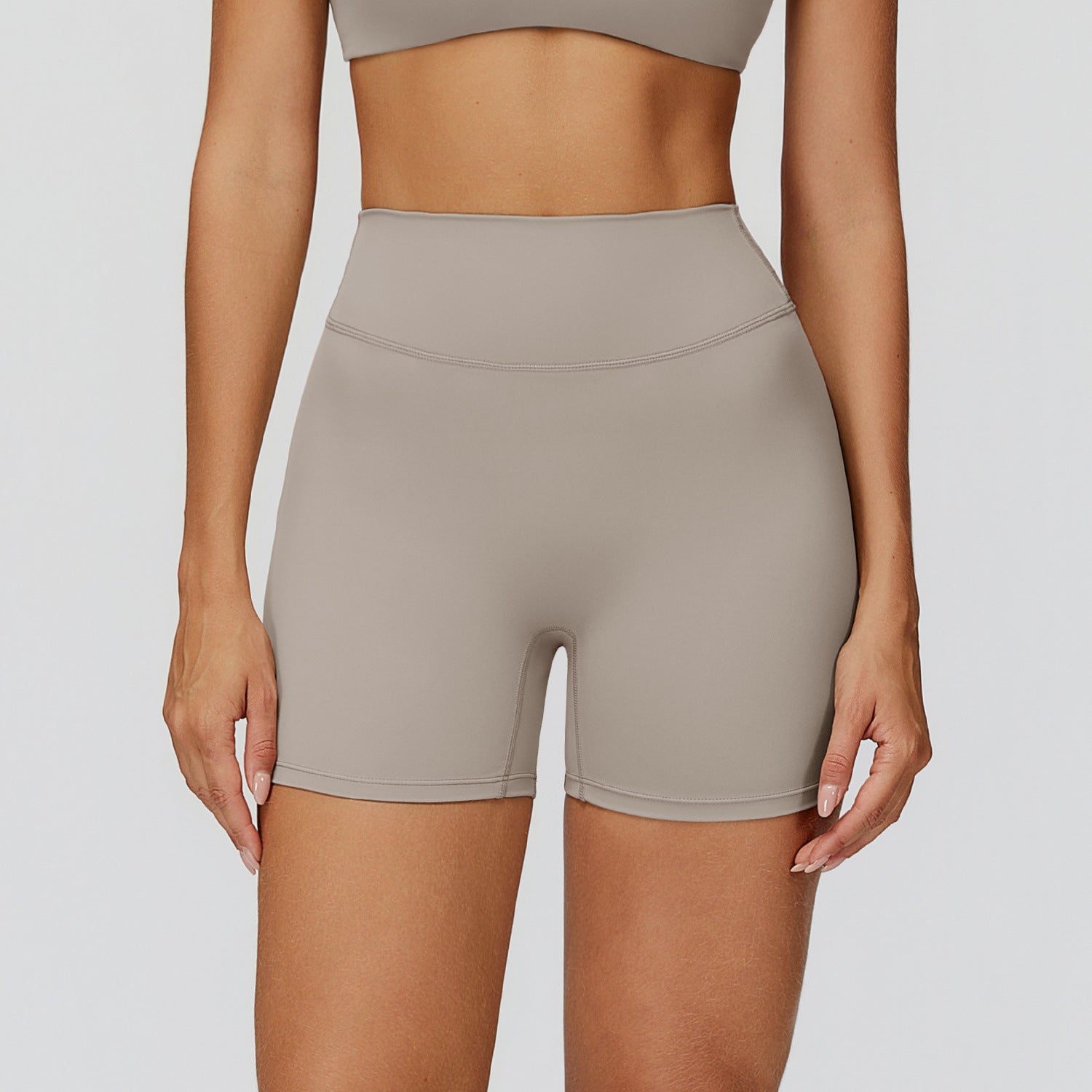 High Waist V Back Quick Dry Yoga Shorts - Solbana