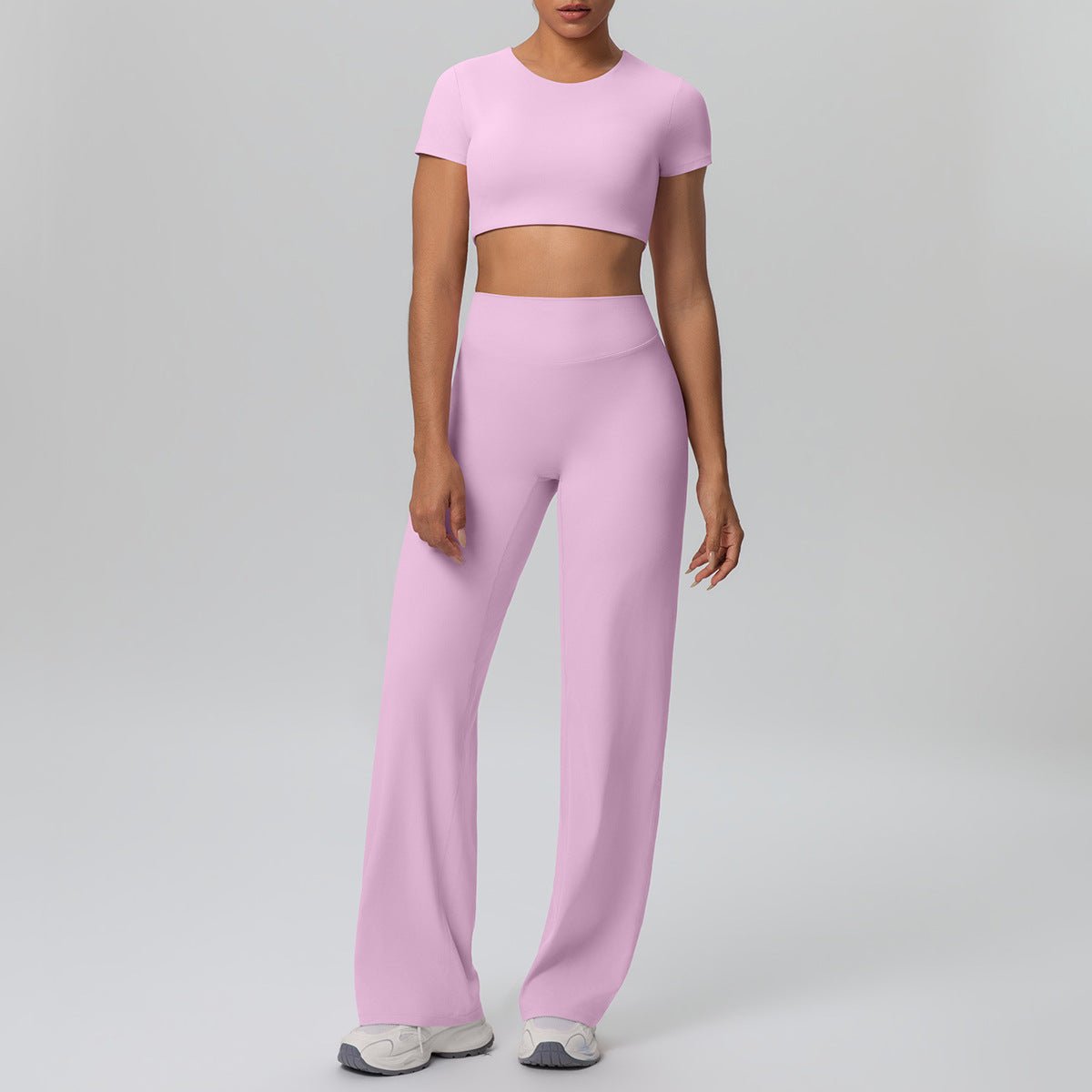 Nude Feel Short Sleeve Yoga Set - Solbana
