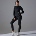 Hooded Zipper Activewear Set - Solbana