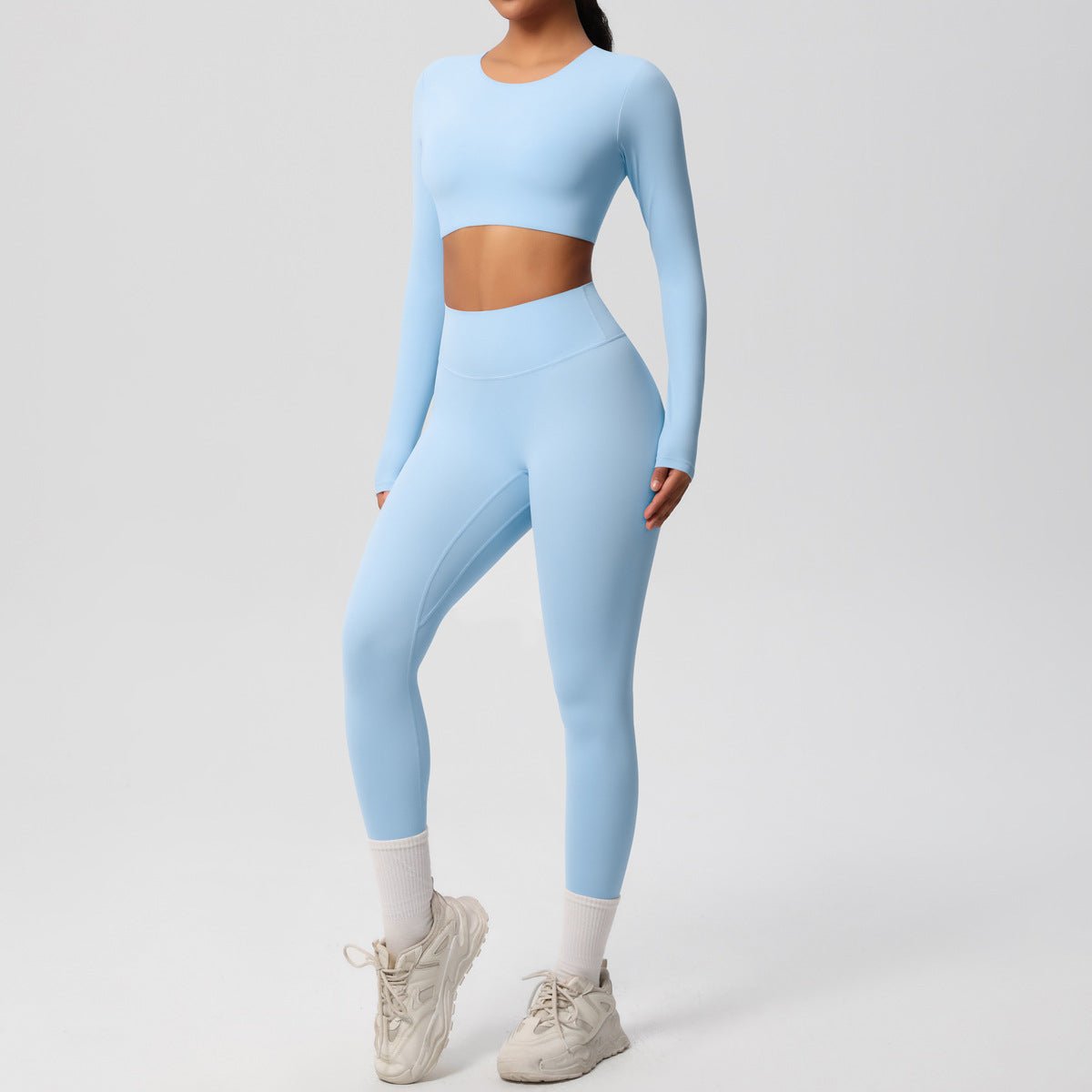Breathable Long Sleeve Yoga Set - Solbana
