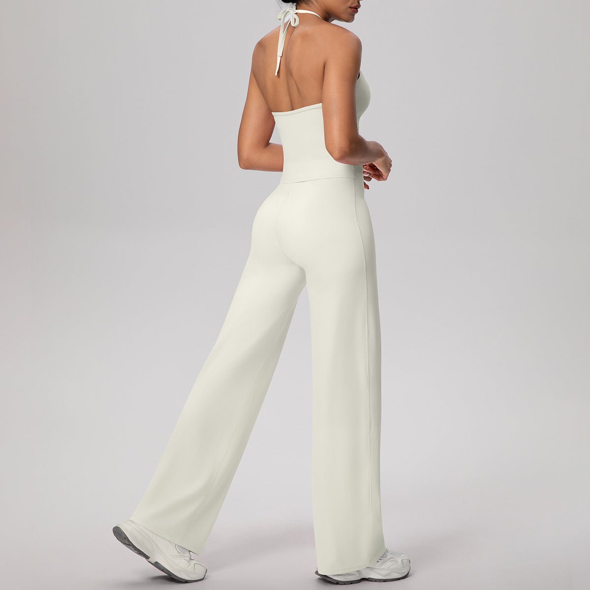 Lace Strap Yoga Set with Straight Fit Pants - Solbana