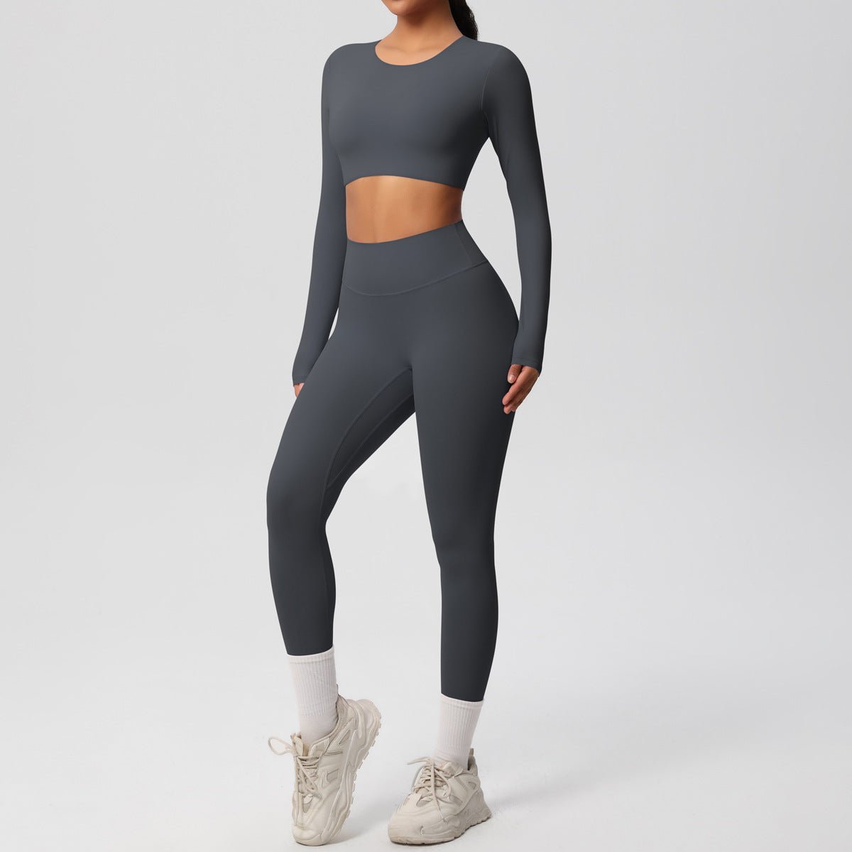 Breathable Long Sleeve Yoga Set - Solbana