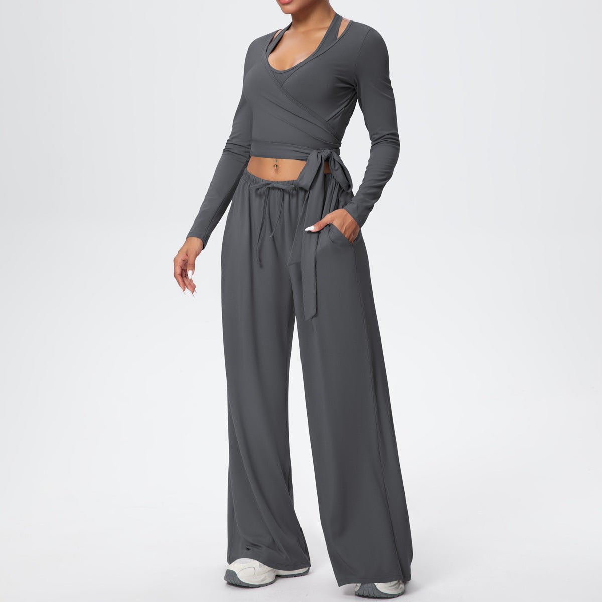 Quick Dry 3 Piece Yoga Set with Back Strap - Solbana