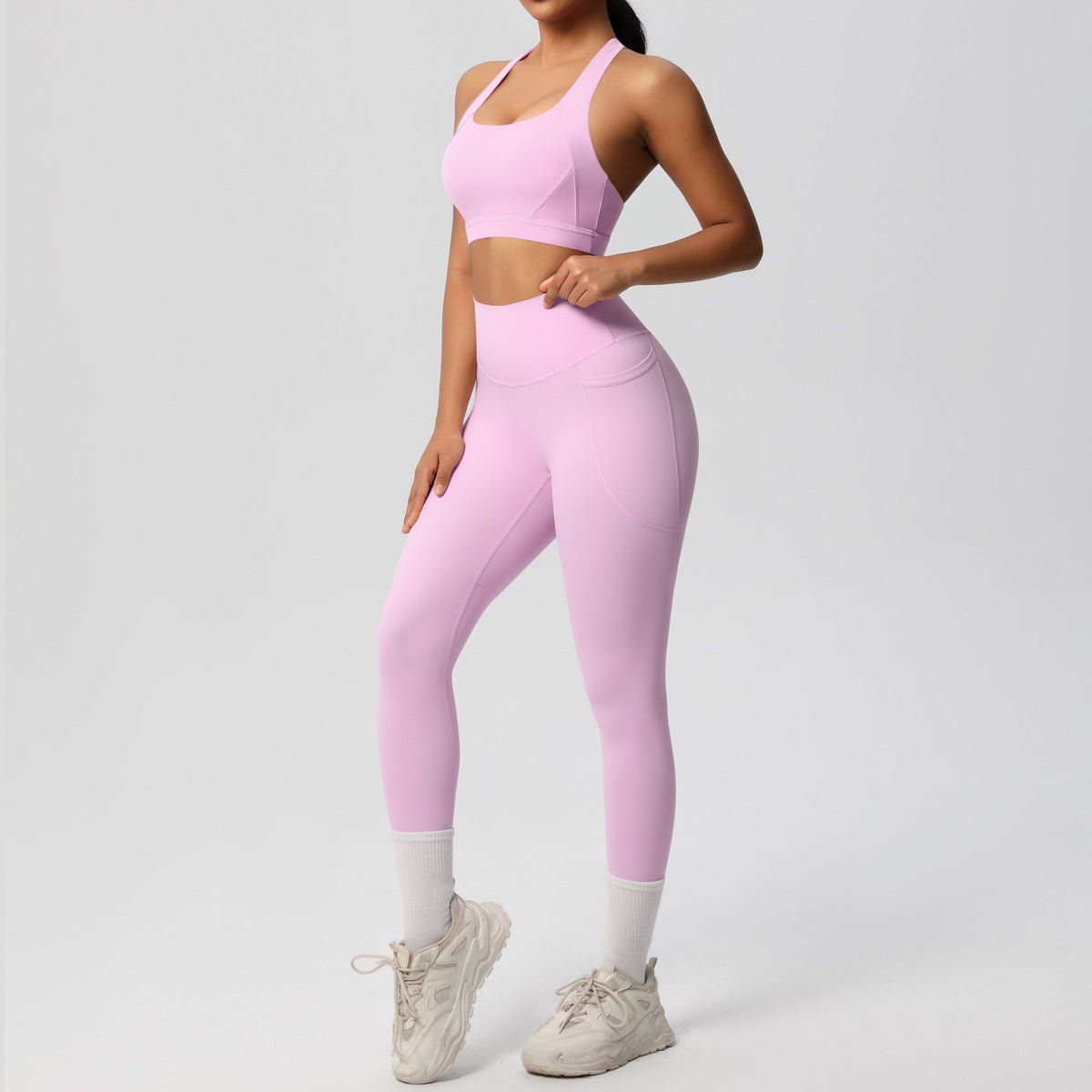 Shockproof Yoga Vest & Pocket Pants Set - Solbana