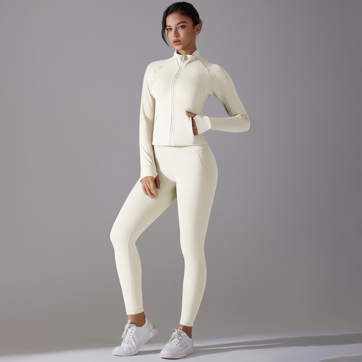 Slim Fit Zip - Up Yoga Set - Solbana