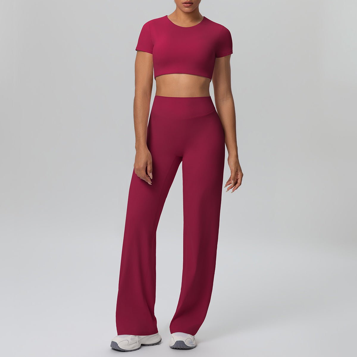 Nude Feel Short Sleeve Yoga Set - Solbana