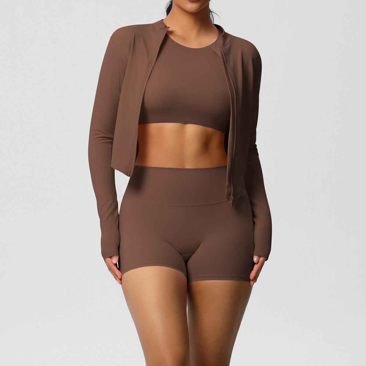 Nude Feel 3 Piece Yoga Set for Women - Solbana