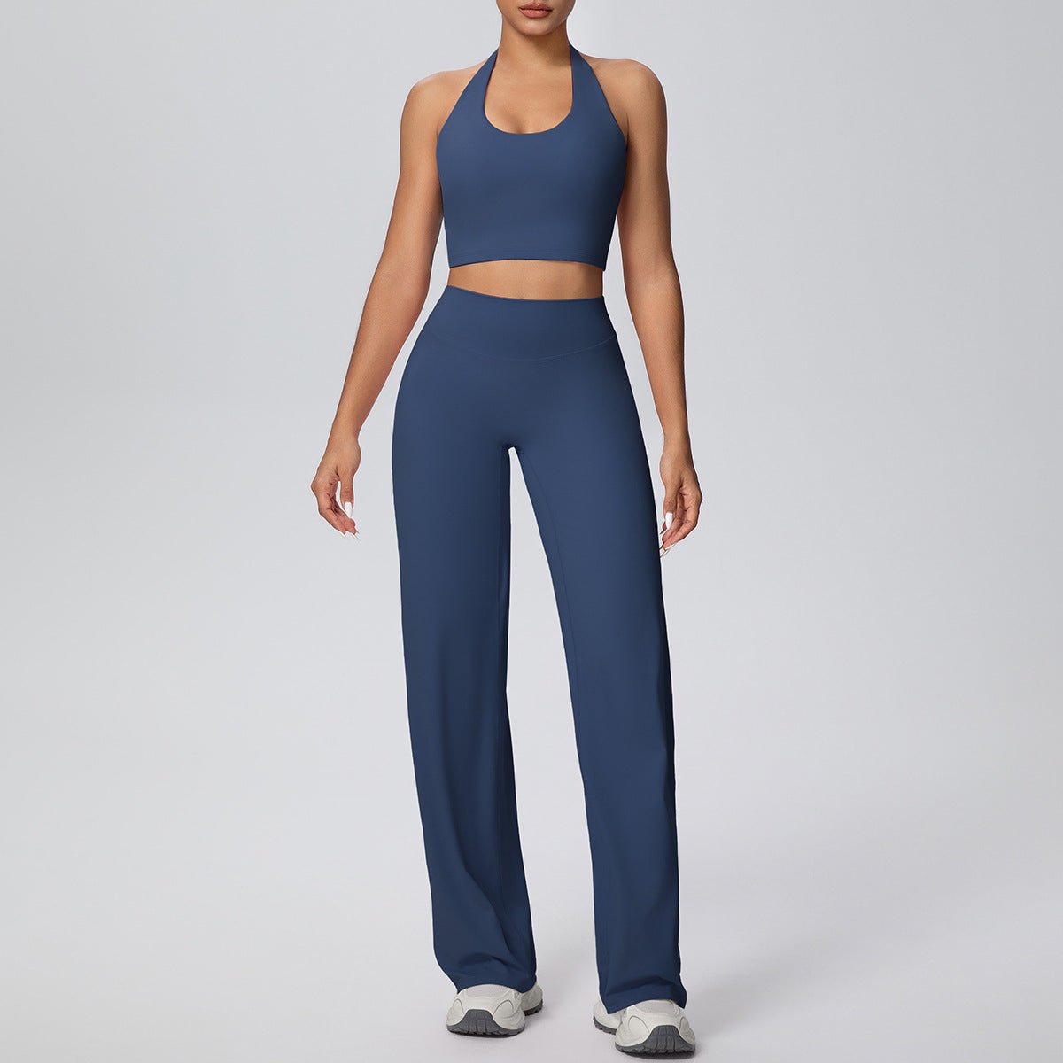 Halter Yoga Set with Straight Fit Trousers - Solbana