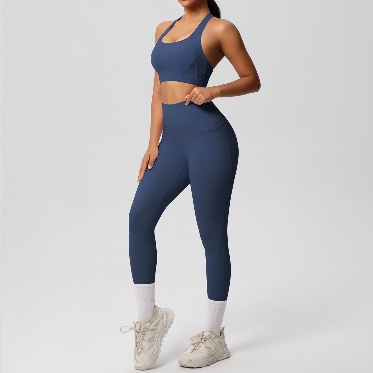 Shockproof Yoga Vest & Pocket Pants Set - Solbana