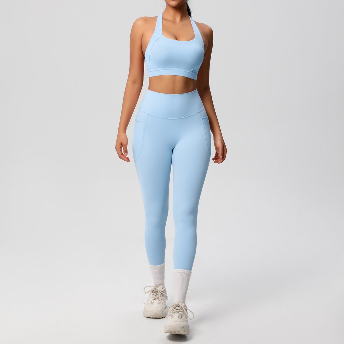 Shockproof Yoga Vest & Pocket Pants Set - Solbana