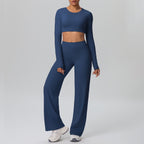 Long Sleeve Breathable Yoga Set with Chest Pad - Solbana