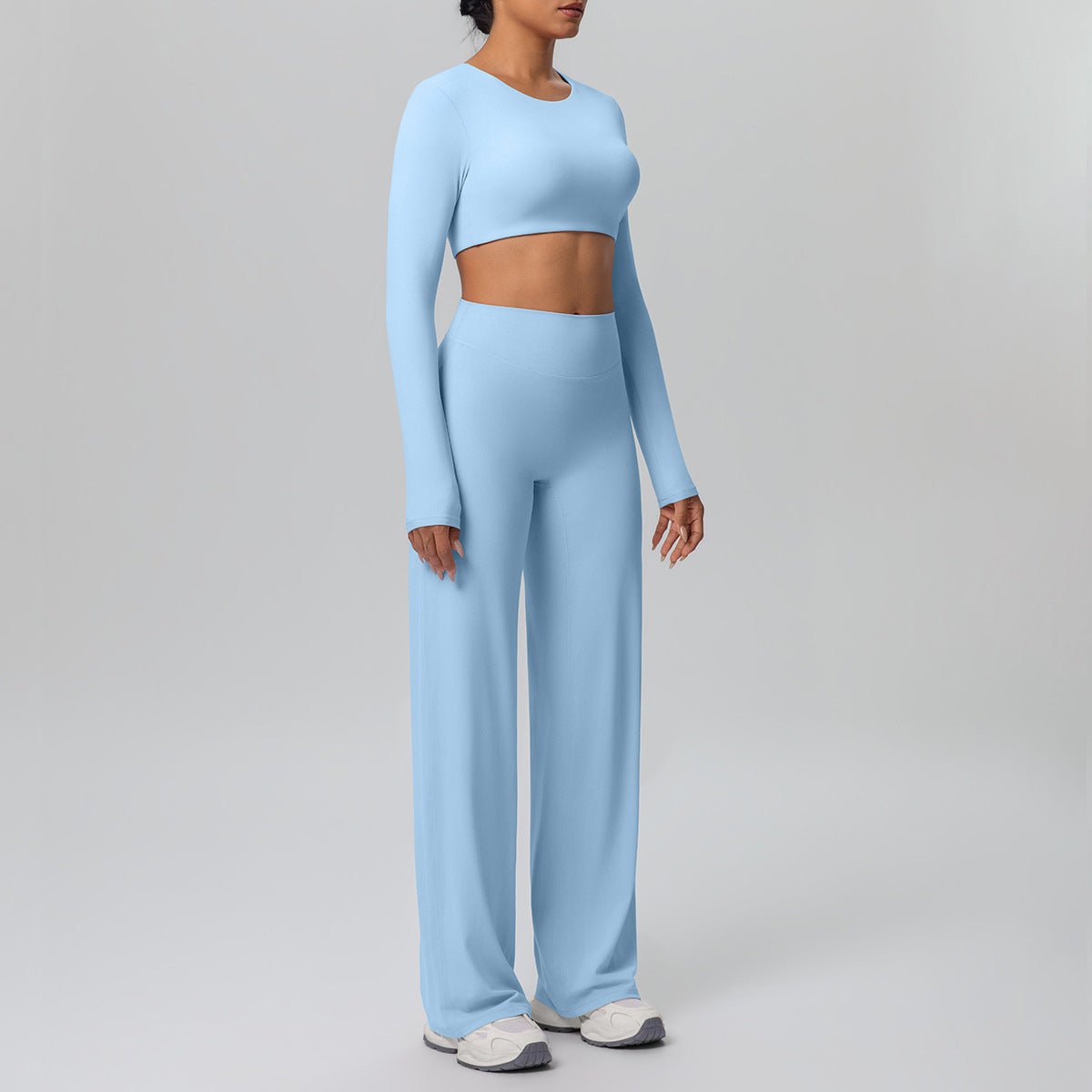 Long Sleeve Breathable Yoga Set with Chest Pad - Solbana