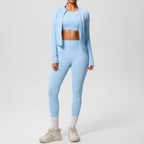 3 Piece Yoga Set with Jacket and Top - Solbana