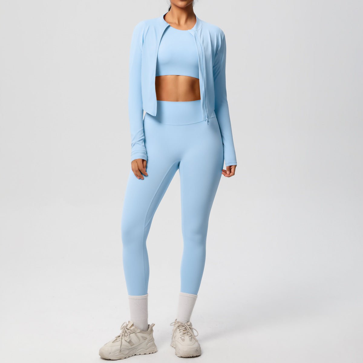 3 Piece Yoga Set with Jacket and Top - Solbana