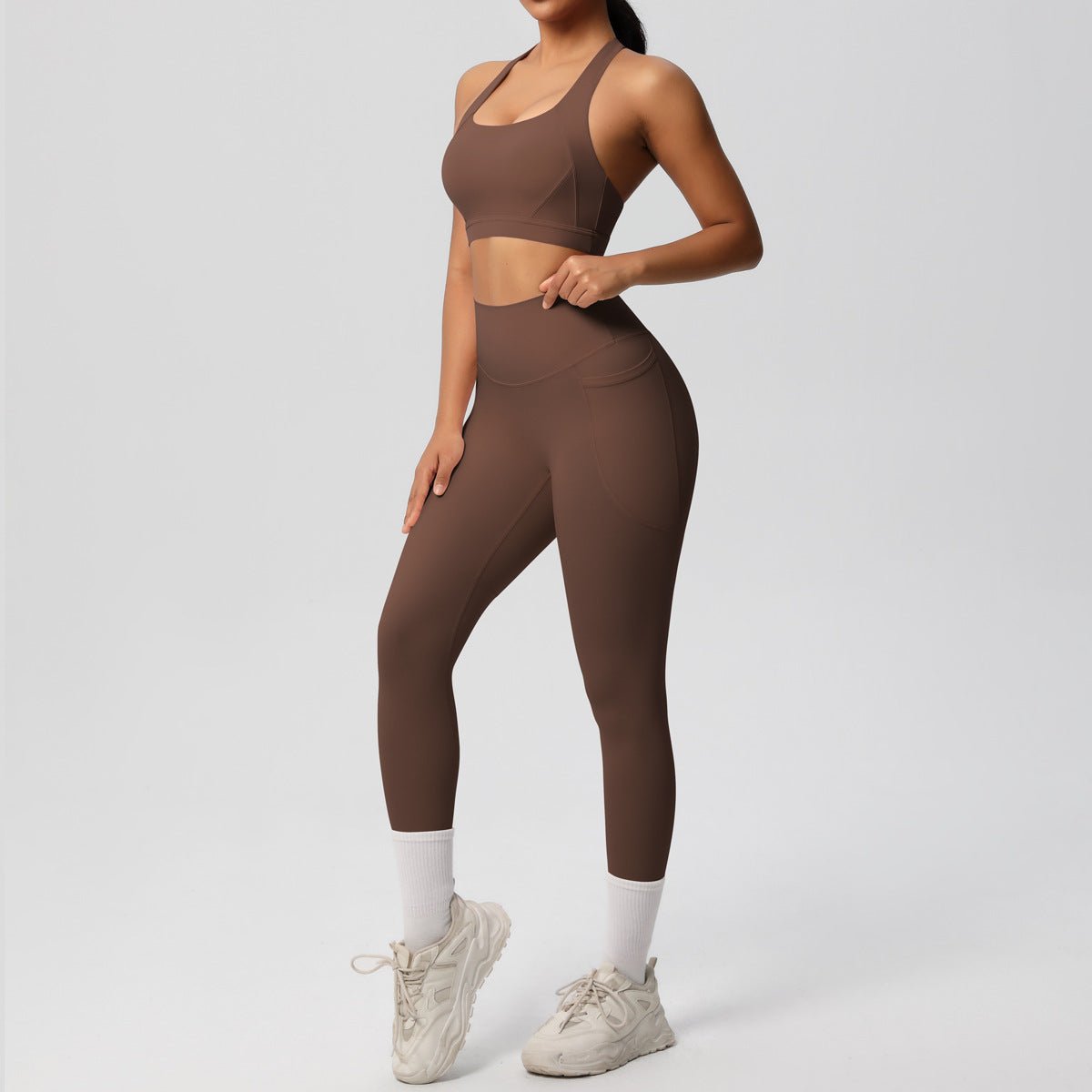 Shockproof Yoga Vest & Pocket Pants Set - Solbana