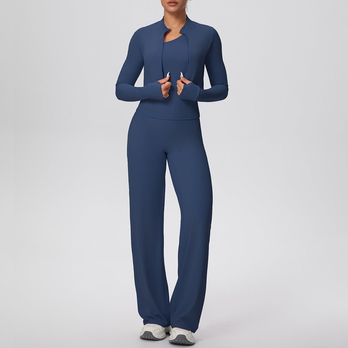 Women's Zip Yoga 3 Piece Workout Set - Solbana